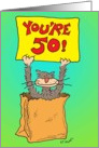 Out Of the Bag-50th Birthday card