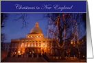 Christmas in New England-Boston State House card