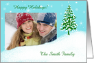 Holiday Greetings Photo Card-Snow Scene card