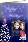 Happy Holidays Photo Card-Pine trees card