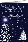 Happy Holidays-Pine trees card