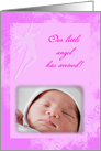 Birth Announcement-girl photo card