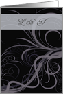 Wedding Invitation-black floral card