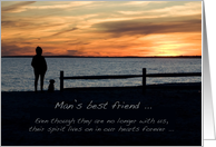 Dog Sympathy-sunset silhouette card