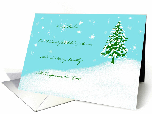 Christmas Holiday Greetings-Snow Scene card (871900)