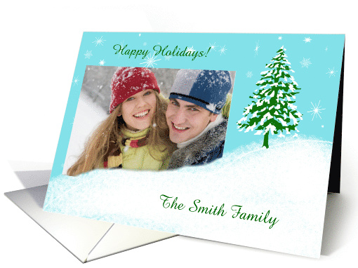Holiday Greetings Photo Card-Snow Scene card (883290)