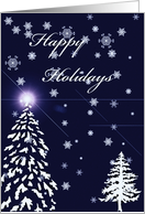 Happy Holidays-Pine trees card