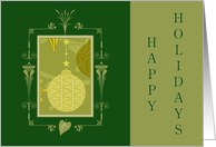 Happy Holidays-Ornament card