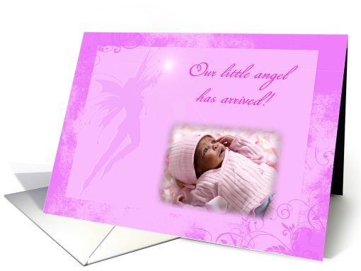 Birth Announcement-girl photo card (887660)