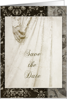 Save the Date-antique vintage wedding announcement card