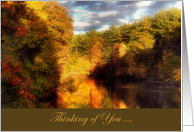 Thinking of you-Autumn scene card