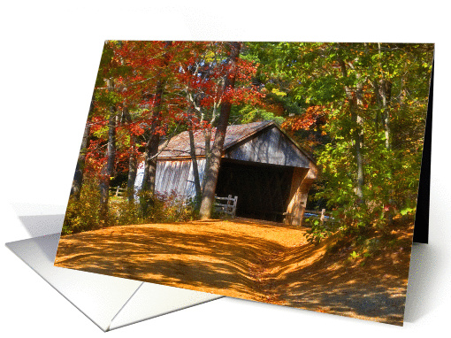 Autumn-Covered Bridge card (920124)