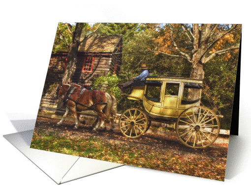Autumn-Horse and Carriage card (920125)