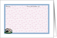 Recipe Card - Kitty card