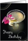 Happy Birthday Cocktail with a Twist of Lemon. card