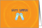 Summer, Blue Flip Flops card