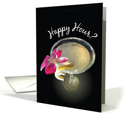 Happy Hour Cocktail with a Twist of Lemon. card (864433)