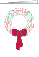Happy Holidays Wreath card