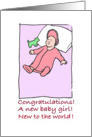 congratulations- baby girl - light complexion card