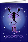 Scorpio -Scorpion - Horoscope - Zodiac - October- November- card