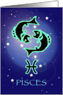 Pices - Fish -Horoscope - Zodiac - February - March - Astrology card