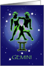 Gemini - Twins - Zodiac - Astrology - Month - May - June- Summer card