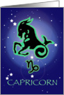 Capricorn - Goat - Zodiac - Astrology - December - January- Winter card
