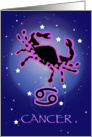 Cancer - Crab - Zodiac - Astrology - June - July - Summer card