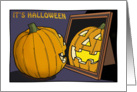 Halloween - Pumpkin & mirror card