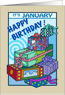 January Birthday - Presents card