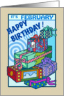 February Birthday - Presents card