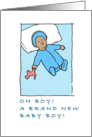 birth announcement - boy - dark complexion card