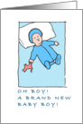 birth announcement - boy - light complexion card