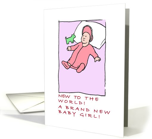 birth announcement - girl -light complexion card (831436)