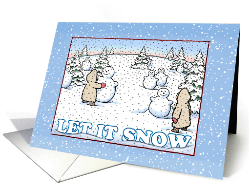 Snowmen and Kids - Snow card (836371)
