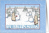 Snowmen and Kids - Snow card