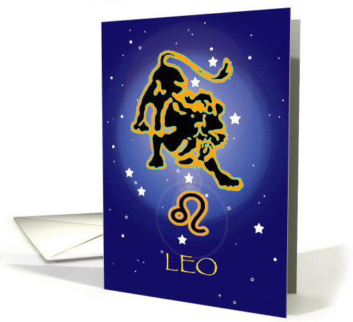 Leo - Lion - Zodiac - Astrology - Month - Signs card (847619)