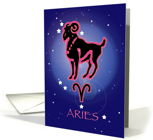 Aries - Ram - Zodiac - Astrology - March - April- Spring card (847631)