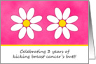 3 Years Kicking Breast Cancer’s Butt Celebration Invitation card