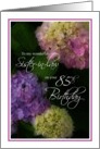 Sister-in-Law 85th Birthday with Painted Hydrangea card