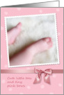 Baby Girl Congrats, Cute Little Toes Card