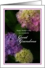 Happy Mother’s Day Great Grandma, Painted Hydrangea Flowers card