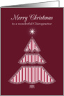 Merry Christmas Chiropractor, Lace & Stripes Tree card