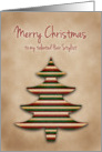 Merry Christmas Hair Stylist, Scrapbook Style Tree card