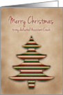 Merry Christmas Assistant Coach, Scrapbook Style Tree card