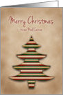 Merry Christmas Mail Carrier, Scrapbook Style Tree card