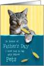 Humorous Father’s Day Card from the Naughty Cat card