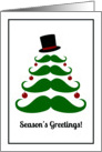 Season’s Greetings Mustache Tree Holiday Card