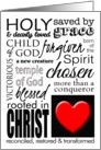 Valentine Card with Christian Word Collage card