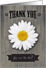 Thank You, Rustic Daisy on Weathered Wood card
